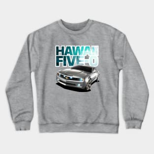 Hawaii Five-O Black Camaro (White Outline) Crewneck Sweatshirt